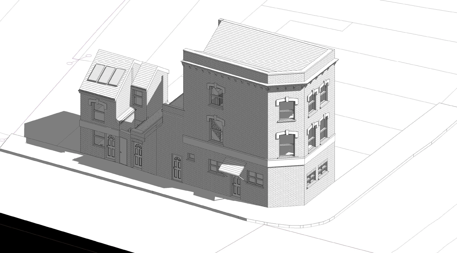 Vartry Road proposal in its street context, visualisation by Planning Dimensions